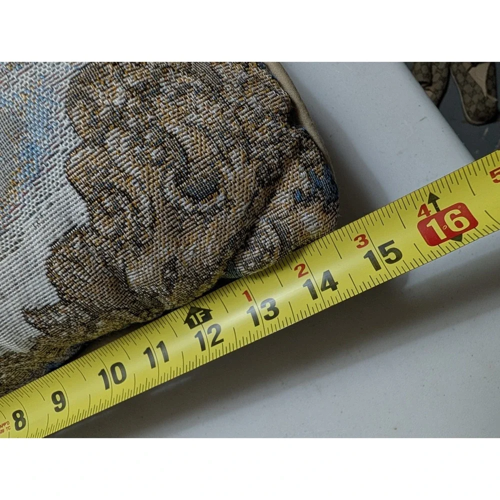Vintage Needlepoint Religious Tapestry Pillow Mary Joseph Baby Jesus Set Of‎ Two